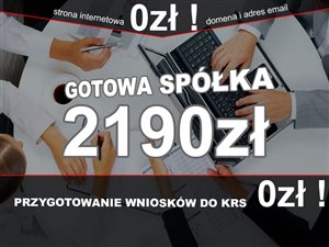 Sprzedam spółkę z o. o. Przygotowanie wniosków do KRS za 0zł