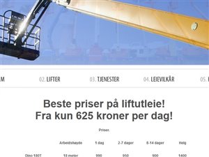 Firma w Norwegii zajmujaca sie wynajmem podnosnikow koszowych