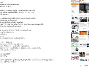 Portal Kooperacje.pl wraz z domeną.