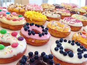 Kawiarnia ze świeżymi donutami
